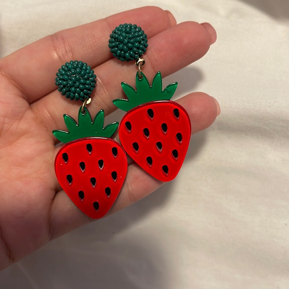 strawberry earrings